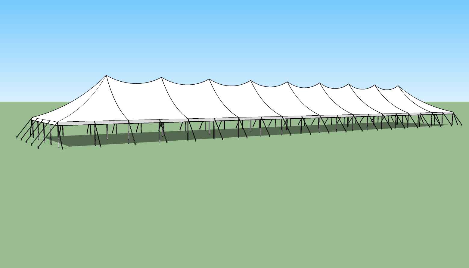 40x200 party tent